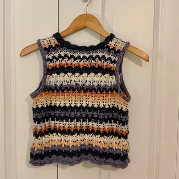 Universal Thread Open Knit Striped Tank Top XS - Picture 6 of 10